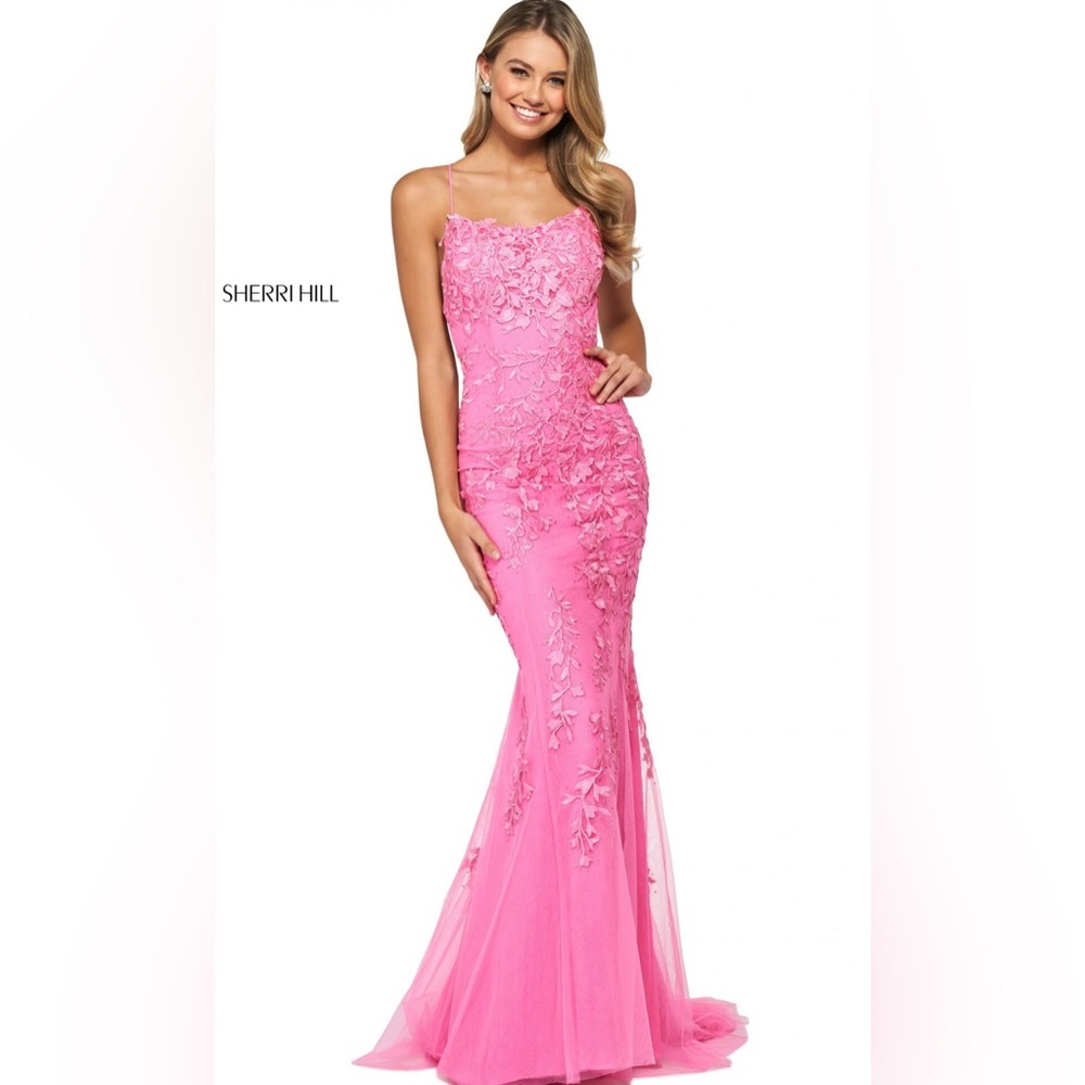 Pink Lace Prom dress (Sherri Hill)